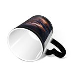NC Ceramic Photo Coffee Mugs,Alaska State Arctic Astronomy Aurora Borealis Beach Canada Temperature Finland Finnish Lapland,Custom Picture Mug Magic Heat Sensitive Color Changing Mug Milk Tea Cup Pe