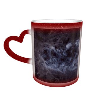 NC Ceramic Photo Coffee Mugs,Outer Space Alien Planet Landscape Scenery Dark Futuristic Arid Barren Topics Digitally,Custom Picture Mug Magic Heat Sensitive Color Changing Mug Milk Tea Cup Personali