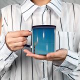 NC Ceramic Photo Coffee Mugs,Air Pollution Building Exterior Built Structure Chimney Cloud Sky Emitting Environmental Issues,Custom Picture Mug Magic Heat Sensitive Color Changing Mug Milk Tea Cup P