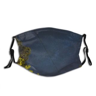NC Astronomy Sky Public Outer Wallpapers Grey Light Domain Pictures Universe Starry Images Dust Washable Reusable Filter and Reusable Mouth Warm Windproof Cotton Face