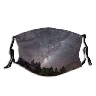 NC Astronomy Sky Public Outer Africa Way Grey Wallpapers Forest Domain Pictures Universe Dust Washable Reusable Filter and Reusable Mouth Warm Windproof Cotton Face