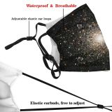NC Astronomy Sky Texture Outer Wallpapers Nasa Pictures Universe Galaxy Time Starry Star Dust Washable Reusable Filter and Reusable Mouth Warm Windproof Cotton Face