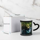 NC Ceramic Photo Coffee Mugs,Akame Shijyuhachi Beauty Clean Environmental Conservation Flowing Forest Freshness Grass Idyllic Japan,Custom Picture Mug Magic Heat Sensitive Color Changing Mug Milk Te