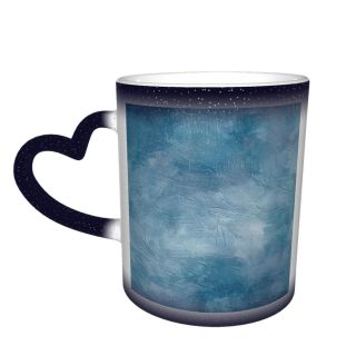 NC Ceramic Photo Coffee Mugs,Oil Sea Abstract Art Artist's Canvas Design Fine Acrylic Craft Palette Creativity,Custom Picture Mug Magic Heat Sensitive Color Changing Mug Milk Tea Cup Personalized Gi