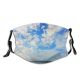 NC Azure Sky Cloud Wallpapers Panoramic Grey Pictures Coast Sea Ocean Shoreline Commons Dust Washable Reusable Filter and Reusable Mouth Warm Windproof Cotton Face