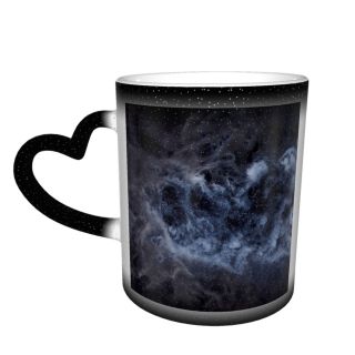 NC Ceramic Photo Coffee Mugs,Outer Space Alien Planet Landscape Scenery Dark Futuristic Arid Barren Topics Digitally,Custom Picture Mug Magic Heat Sensitive Color Changing Mug Milk Tea Cup Personali