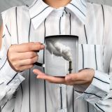 NC Ceramic Photo Coffee Mugs,Air Pollution Carbon Dioxide Chemical Chimney Change Cloud Sky Condensation Danger Dioxin,Custom Picture Mug Magic Heat Sensitive Color Changing Mug Milk Tea Cup Persona