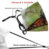 NC Beauty Images Invertebrate Monarch Cape May Flower Butterfly Commons Creative States United Dust Washable Reusable Filter and Reusable Mouth Warm Windproof Cotton Face