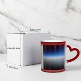 NC Ceramic Photo Coffee Mugs,Air Vehicle Airplane Beauty Colorado Commercial Space Flying Horizon Idyllic Non Urban,Custom Picture Mug Magic Heat Sensitive Color Changing Mug Milk Tea Cup Personaliz