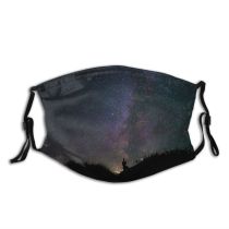 NC Astronomy Sky Ponder Huron Forests Outer Wallpapers Grey Way National Pictures Universe Dust Washable Reusable Filter and Reusable Mouth Warm Windproof Cotton Face