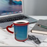 NC Ceramic Photo Coffee Mugs,Air Pollution Building Exterior Built Structure Chimney Cloud Sky Emitting Environmental Issues,Custom Picture Mug Magic Heat Sensitive Color Changing Mug Milk Tea Cup P