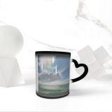 NC Ceramic Photo Coffee Mugs,Oil Cloud Sky Sea Beach Beauty Devon Horizon Over Outdoors Scenics Tranquil,Custom Picture Mug Magic Heat Sensitive Color Changing Mug Milk Tea Cup Personalized Gifts fo