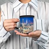 NC Ceramic Photo Coffee Mugs,Air Pollution Chemical Plant Chemistry Chimney China East Construction Crude Oil Engineering,Custom Picture Mug Magic Heat Sensitive Color Changing Mug Milk Tea Cup Pers