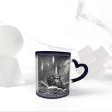 NC Ceramic Photo Coffee Mugs,Old Fashioned Sea Storm Cape Horn Nautical Vessel 8th Century Armed Forces,Custom Picture Mug Magic Heat Sensitive Color Changing Mug Milk Tea Cup Personalized Gifts for