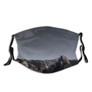 NC Astronomy Sky Public Valley Wallpapers Yosemite Domain National Pictures Park Universe Mountain Dust Washable Reusable Filter and Reusable Mouth Warm Windproof Cotton Face