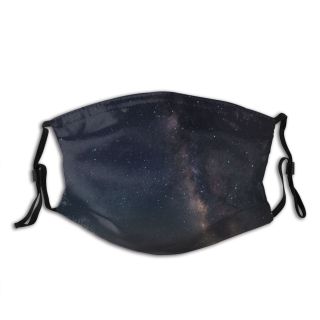NC Astronomy Sky Santa Outer Way Wallpapers Pictures Natural Universe Galaxy Rock States Dust Washable Reusable Filter and Reusable Mouth Warm Windproof Cotton Face