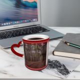 NC Ceramic Photo Coffee Mugs,Alabama State Bamboo Plant Barren Beauty Change Country Road Direction Ecosystem Footpath,Custom Picture Mug Magic Heat Sensitive Color Changing Mug Milk Tea Cup Persona