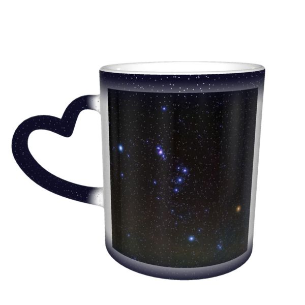 NC Ceramic Photo Coffee Mugs,Outer Space Astrology Planet Supernova Astronomy Australia Constellation Galaxy Milky Way Nebula,Custom Picture Mug Magic Heat Sensitive Color Changing Mug Milk Tea Cup