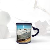 NC Ceramic Photo Coffee Mugs,Old Fashioned Speed Car Sports Race Rocket Outer Space Hovering Desert Travel,Custom Picture Mug Magic Heat Sensitive Color Changing Mug Milk Tea Cup Personalized Gifts