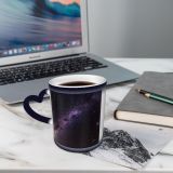 NC Ceramic Photo Coffee Mugs,Opportunity Eternity Galaxy Outer Space Star Nebula Sky Solar System Andromeda Imagination,Custom Picture Mug Magic Heat Sensitive Color Changing Mug Milk Tea Cup Person