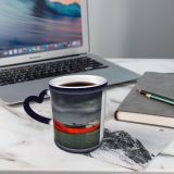 NC Ceramic Photo Coffee Mugs,Oil Tanker Ship Crude Sea Natural Gas Container Industrial Cargo Gasoline Freight,Custom Picture Mug Magic Heat Sensitive Color Changing Mug Milk Tea Cup Personalized Gi