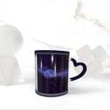NC Ceramic Photo Coffee Mugs,Outer Space Brain Glowing Zoom Authority Bizarre Digital Composite Ideas Imagination Mystery,Custom Picture Mug Magic Heat Sensitive Color Changing Mug Milk Tea Cup Pers