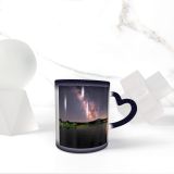 NC Ceramic Photo Coffee Mugs,Akita Prefecture Astronomy Beauty Clear Sky Constellation East Famous Place Galaxy Geology,Custom Picture Mug Magic Heat Sensitive Color Changing Mug Milk Tea Cup Person