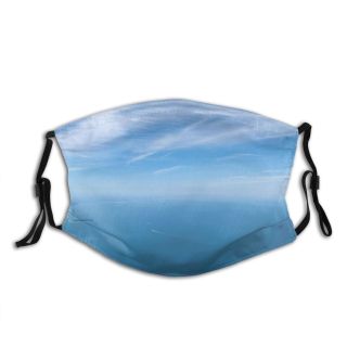 NC Azure Sky Wallpapers Land Pictures Coast Sea Ocean Shoreline Images Beach Scenery Dust Washable Reusable Filter and Reusable Mouth Warm Windproof Cotton Face