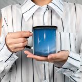 NC Ceramic Photo Coffee Mugs,Outer Space Abstract Astrology Astronomy Beauty China East Cloud Sky Cloudscape Communication,Custom Picture Mug Magic Heat Sensitive Color Changing Mug Milk Tea Cup Per