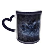 NC Ceramic Photo Coffee Mugs,Outer Space Alien Planet Landscape Scenery Dark Futuristic Arid Barren Topics Digitally,Custom Picture Mug Magic Heat Sensitive Color Changing Mug Milk Tea Cup Personali
