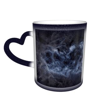 NC Ceramic Photo Coffee Mugs,Outer Space Alien Planet Landscape Scenery Dark Futuristic Arid Barren Topics Digitally,Custom Picture Mug Magic Heat Sensitive Color Changing Mug Milk Tea Cup Personali