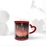 NC Ceramic Photo Coffee Mugs,Air Vehicle Airplane Beauty Colorado Commercial Space Flying Horizon Idyllic Non Urban,Custom Picture Mug Magic Heat Sensitive Color Changing Mug Milk Tea Cup Personaliz