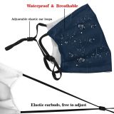 NC Astronomy Sky Texture Wallpapers Movement Exposure Pictures Star Motion Images Startrail Trail Dust Washable Reusable Filter and Reusable Mouth Warm Windproof Cotton Face