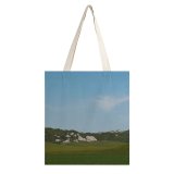 NC Great Martin Canvas Tote Bag Double Field Outdoors Grassland Countryside Grass Plant Farm Rural Meadow Hill Plateau Pasture white-style1 38×41cm