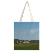 NC Great Martin Canvas Tote Bag Double Field Outdoors Grassland Countryside Grass Plant Farm Rural Meadow Hill Plateau Pasture white-style1 38×41cm