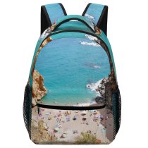 NC Children's Backpack Boating Branding Coast Sand Vacation Coastline Landscape Travel Crowd Leisure Island Beach Preschool Nursery Travel Bag