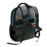 NC Children's Backpack Boats Clear Serene Scenery Rowboat Mountains Ripples Peaceful Tranquil Transportation Scenic Idyllic Preschool Nursery Travel Bag