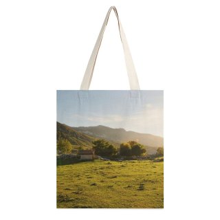 NC Great Martin Canvas Tote Bag Double Field Outdoors Grassland Countryside Farm Rural Meadow Pasture Ranch Grazing Grass Plant white-style1 38×41cm