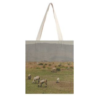 NC Great Martin Canvas Tote Bag Double Field Outdoors Grassland Countryside Farm Grazing Meadow Pasture Ranch Rural Sheep Cattle white-style1 38×41cm