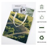 NC Great Martin Canvas Tote Bag Double Field Outdoors Grassland Haselschacher Buck Vogtsburg Kaiserstuhl Deutschland Slope Art Countryside white-style1 38×41cm
