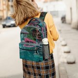 NC Children's Backpack Boats British  Canoes Cabin Rental  Lake Reflection Columbia Preschool Nursery Travel Bag