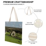 NC Great Martin Canvas Tote Bag Double Field Grassland Outdoors Scenery Countryside Landscape Mên white-style1 38×41cm