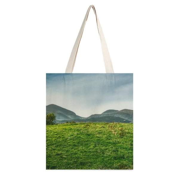 NC Great Martin Canvas Tote Bag Double Field Outdoors Grassland Countryside Farm Rural Meadow Uk Pasture Ranch Hill Newcastle white-style1 38×41cm