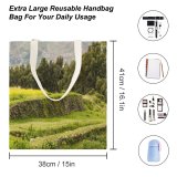 NC Great Martin Canvas Tote Bag Double Field Grassland Outdoors Scenery Plant Perú Tree Countryside Grass Farm Meadow Rural white-style1 38×41cm