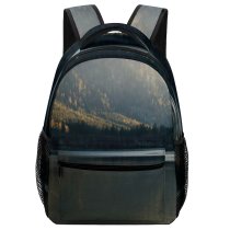 NC Children's Backpack Boats Clear Serene Scenery Rowboat Mountains Ripples Peaceful Tranquil Transportation Scenic Idyllic Preschool Nursery Travel Bag