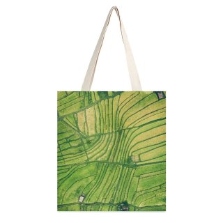 NC Great Martin Canvas Tote Bag Double Field Grassland Outdoors Texture Plant Landscape HQ Countryside Paddy Vegetation Scenery Spring white-style1 38×41cm