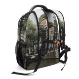 NC Children's Backpack Boats Canal Daylight Daytime  Buildings Building Boat Urban River Outdoors Architecture Preschool Nursery Travel Bag