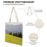 NC Great Martin Canvas Tote Bag Double Field Outdoors Grassland Countryside Farm Rural Meadow Abies Fir Plant Tree white-style1 38×41cm