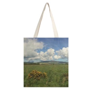 NC Great Martin Canvas Tote Bag Double Field Outdoors Grassland Countryside Farm Rural Pasture Isle Meadow Land Ranch Landscape white-style1 38×41cm