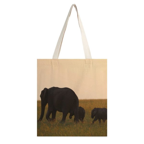 NC Great Martin Canvas Tote Bag Double Field Grassland Outdoors Wildlife Countryside Farm Rural Pasture Grazing Meadow Ranch Savanna white-style1 38×41cm